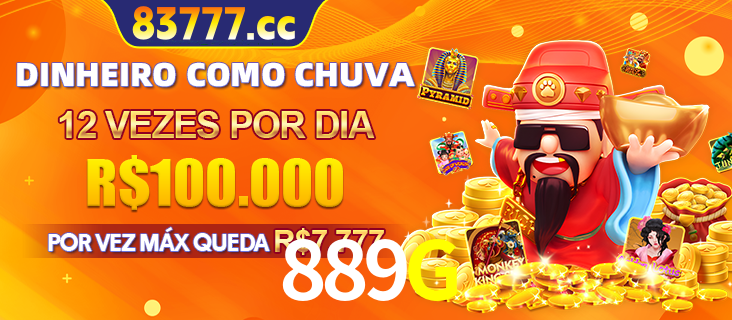 Banner do programa de recompensas Recomende para amigos do 889G, detalhando os bônus por convidar amigos, com prêmios que chegam a R$288.888.